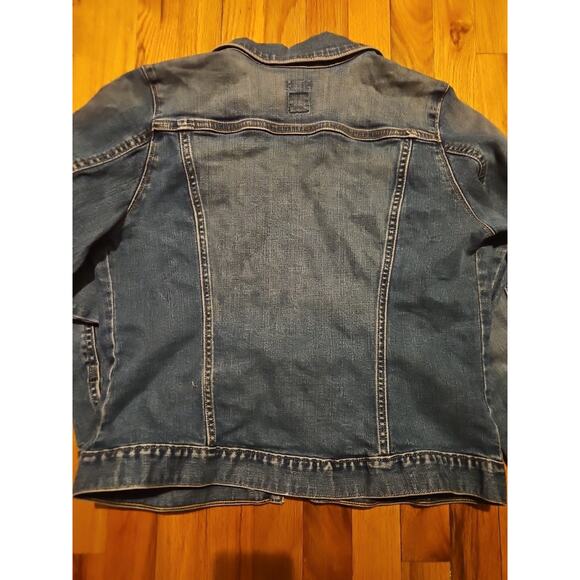 Gap Women's Blue Jeans Jacket Stretch, L Wash Denim Y2K Vintage 2009 - Picture 10 of 16